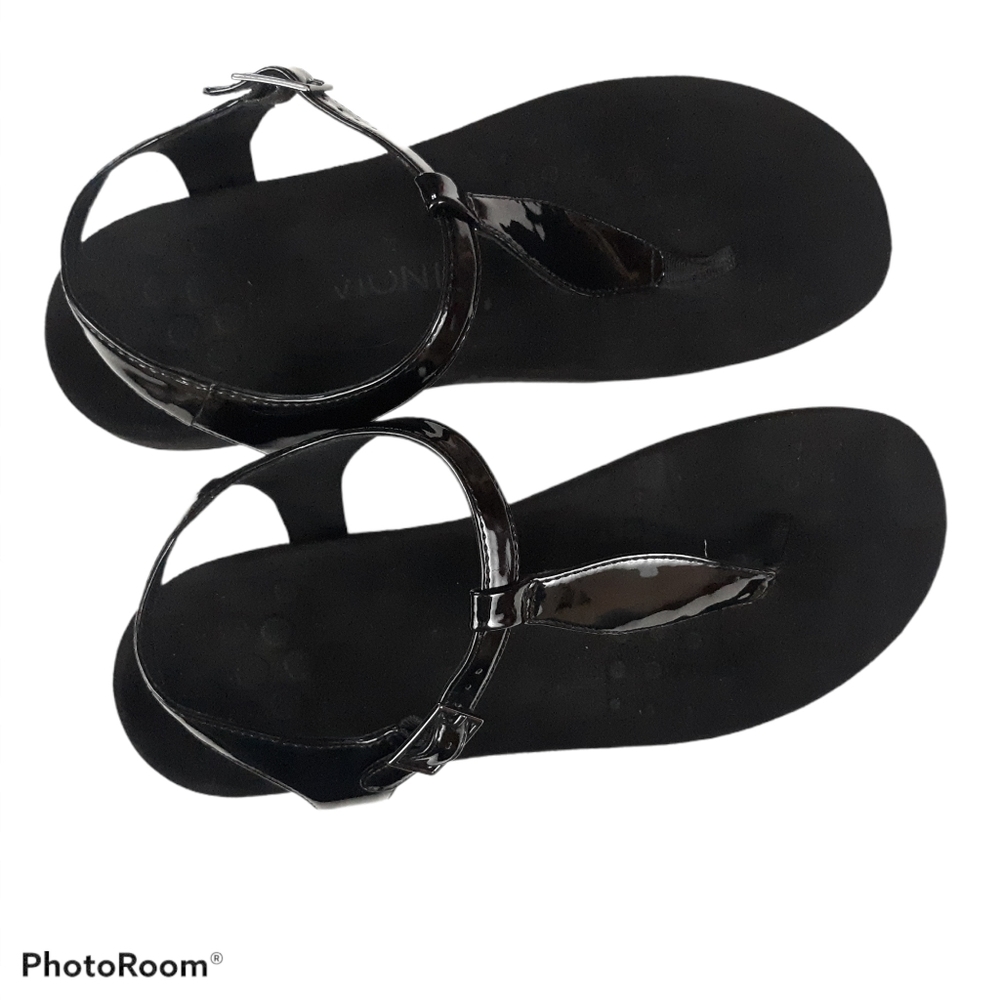Vionic Orthotic Rest Paden Black Thong Sandals 9